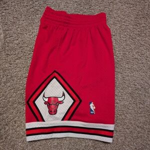 Mitchell & Ness Red NBA Shorts